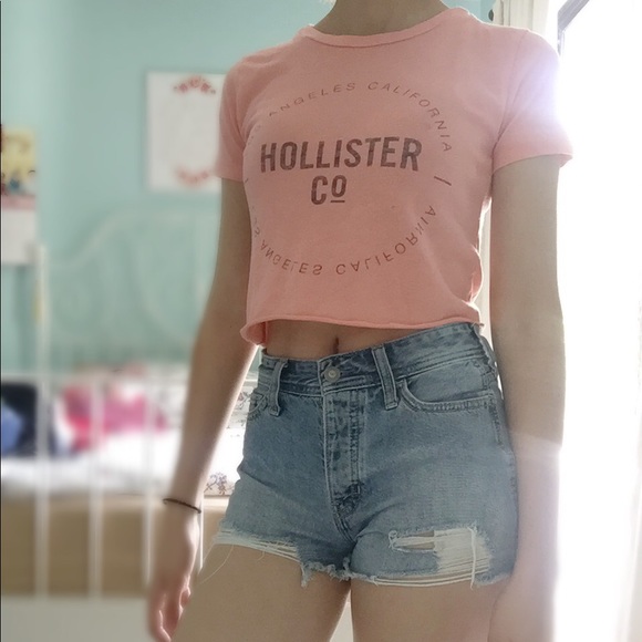 Hollister Customized Crop Top Tee - Picture 1 of 2